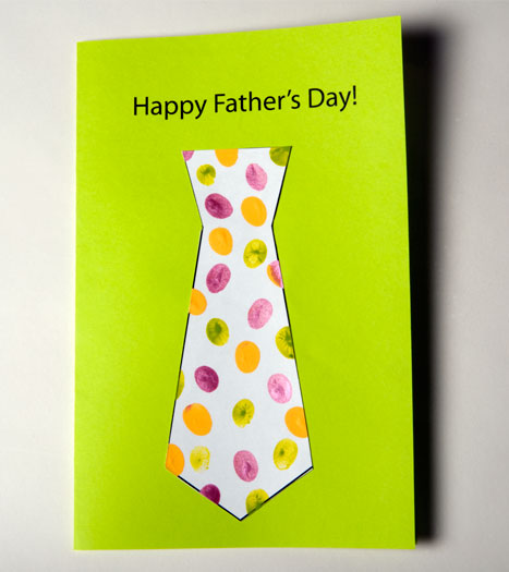 Father's Day Thumb Print Card Bible Craft at Christian Games and Crafts