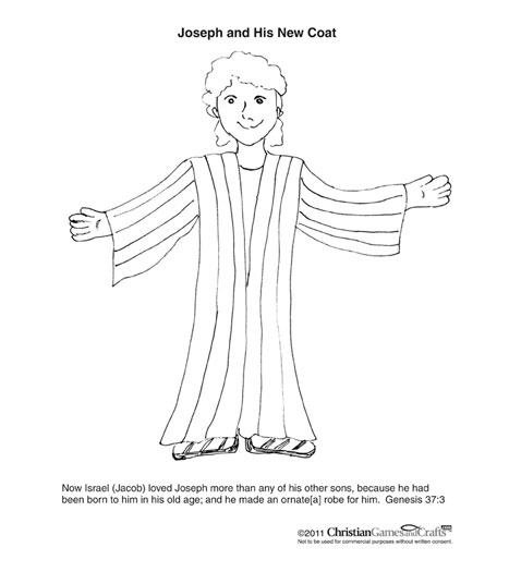 Download Joseph Coat Of Many Colors Coloring Sheet Bible Printable ...