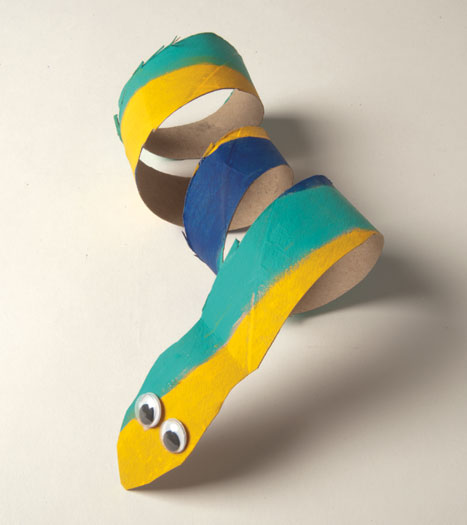 Paper Tube Snake Bible Craft at Christian Games and Crafts