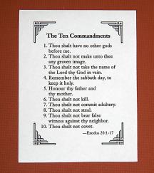 Ten Commandments Bible Printable